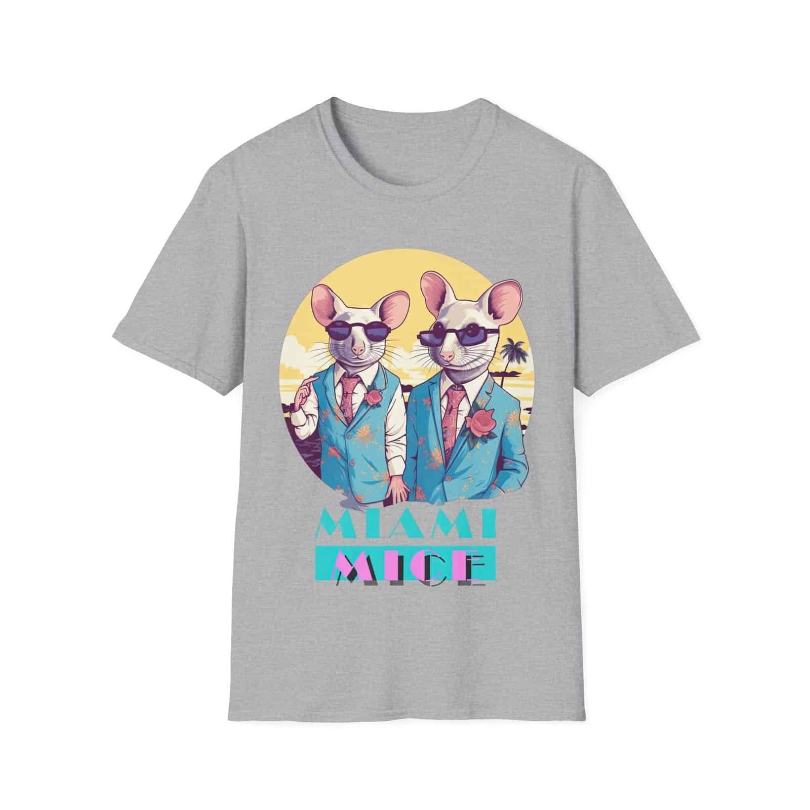 Miami Mice T-Shirt - Retro 80s-Inspired Graphic Tee - Image 3