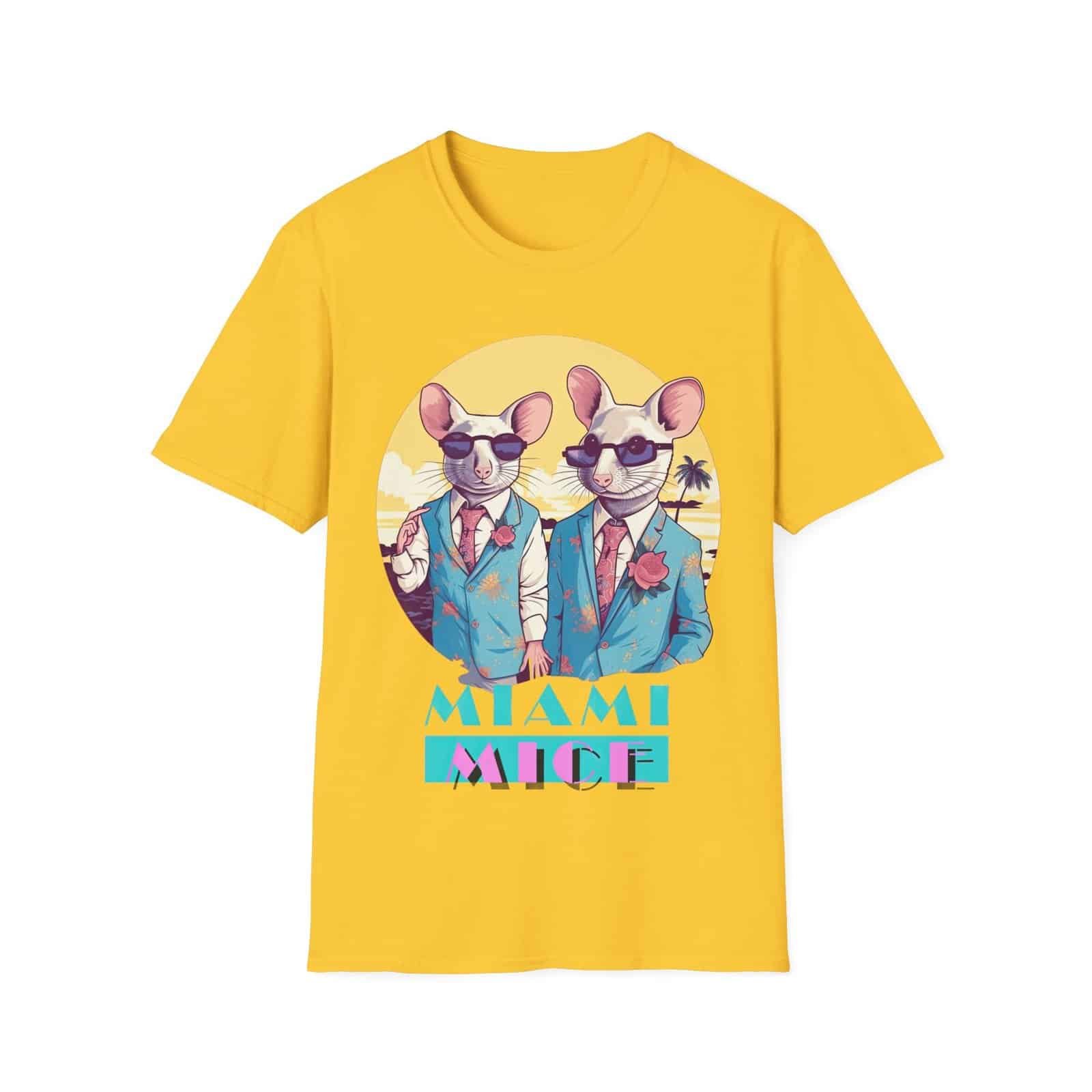 Miami Mice T-Shirt - Retro 80s-Inspired Graphic Tee - Image 5
