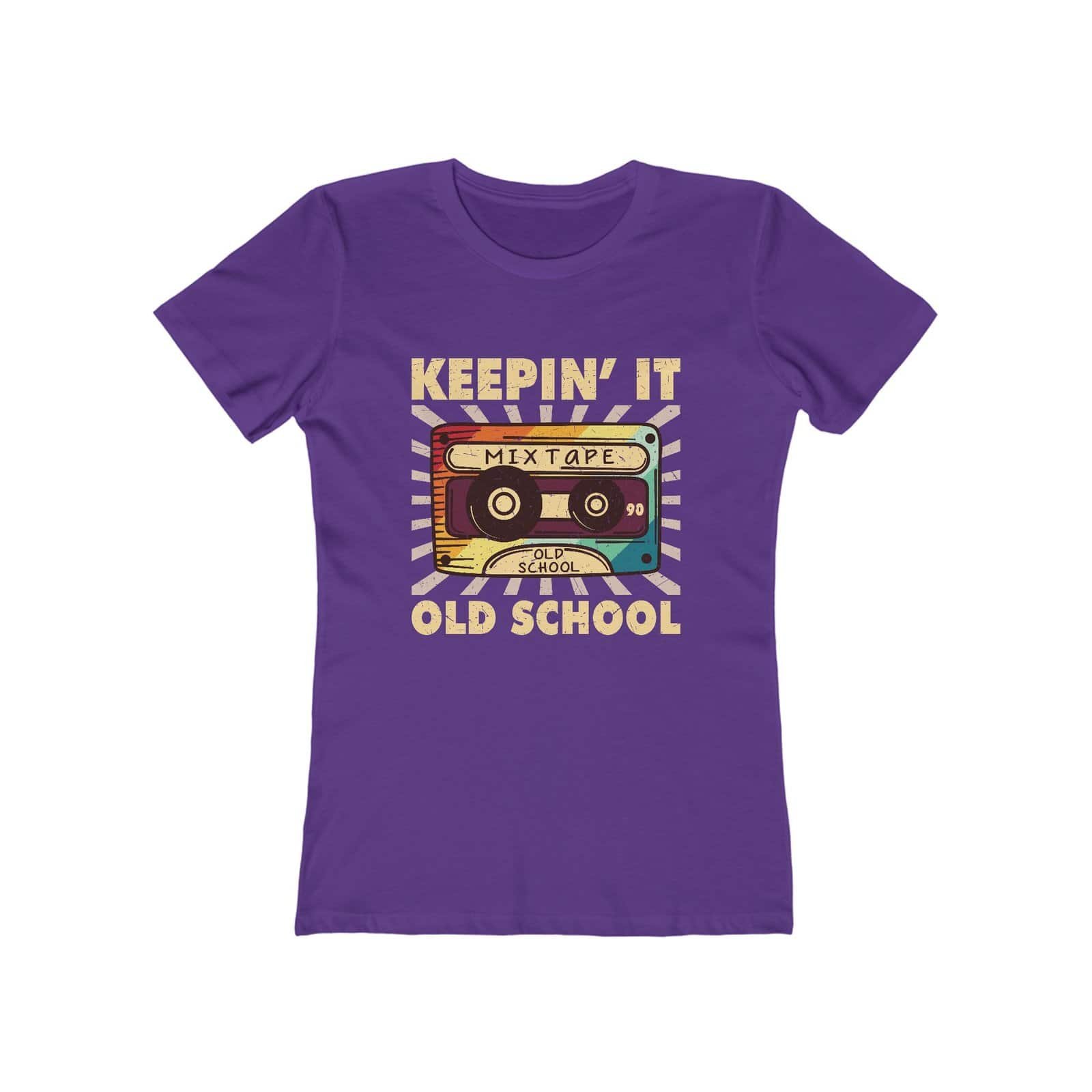 Old School Mixtape Women's Boyfriend Tee - Retro Style Graphic T-Shirt - Image 4