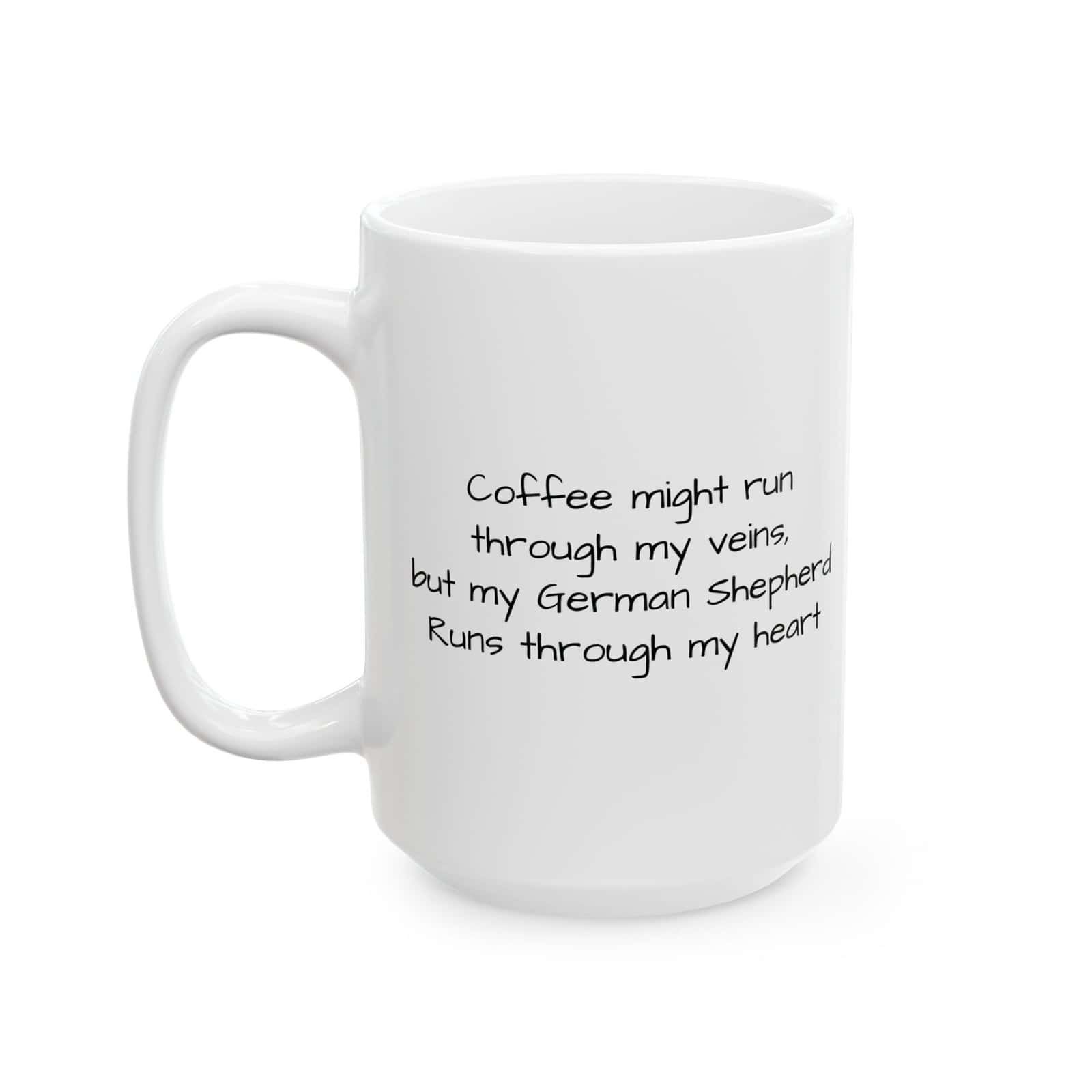 German Shepherd Watercolor Art Mug – 15 oz - Image 3