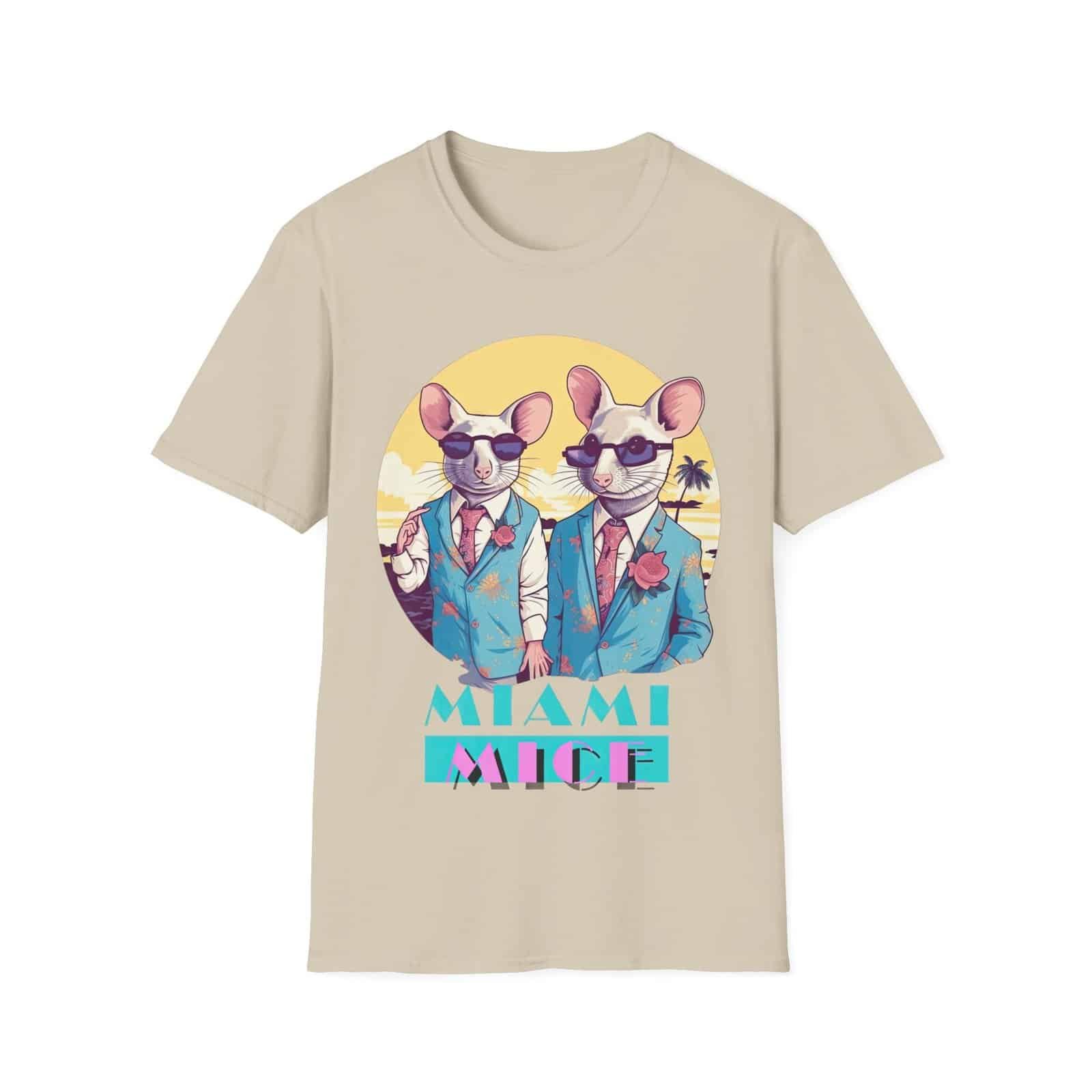 Miami Mice T-Shirt - Retro 80s-Inspired Graphic Tee - Image 2