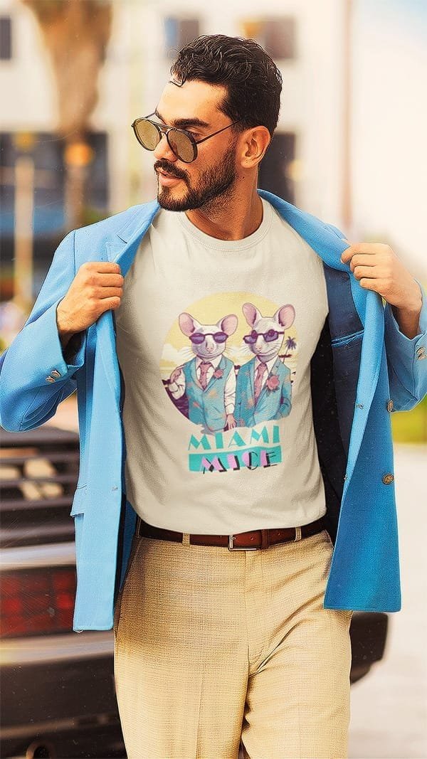 Miami Mice T-Shirt - Retro 80s-Inspired Graphic Tee