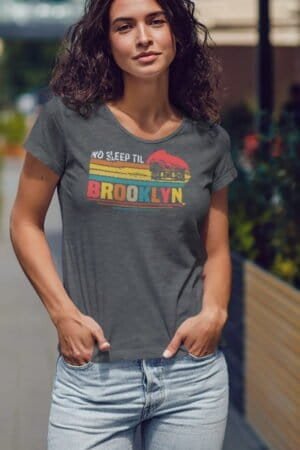 No Sleep Til Brooklyn Women's Triblend Tee - Retro Music-Inspired Graphic T-Shirt