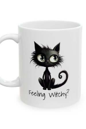 Feeling Witchy & Bitchy Black Cat Mug – 11oz